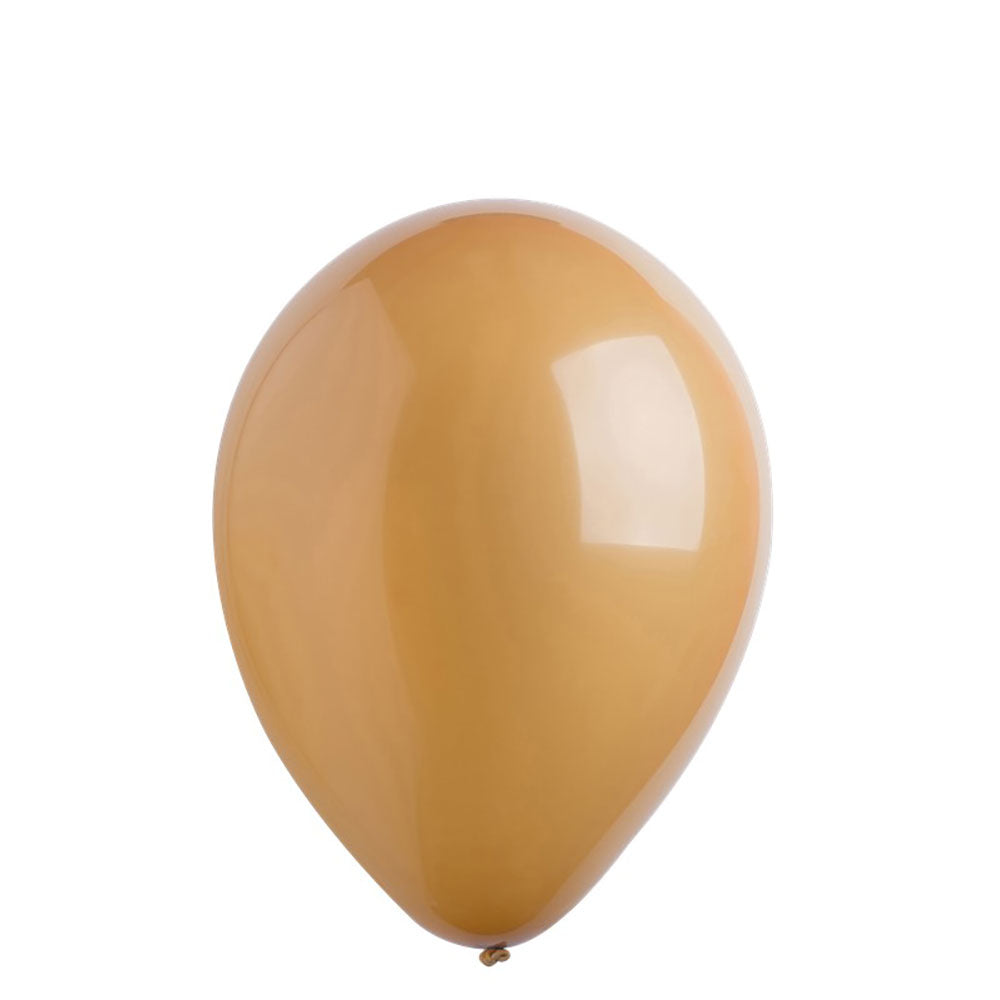 Mocha Brown Fashion Latex Balloons 5in, 100pcs - Party Centre
