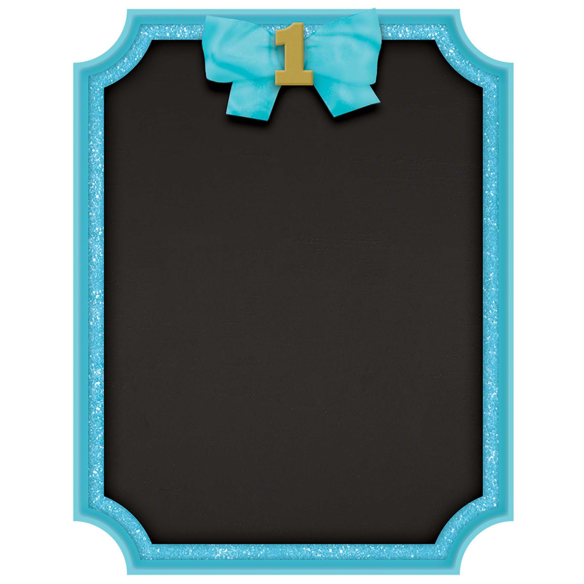 1st Birthday Boy Easel Glitter Sign Decoration - Party Centre