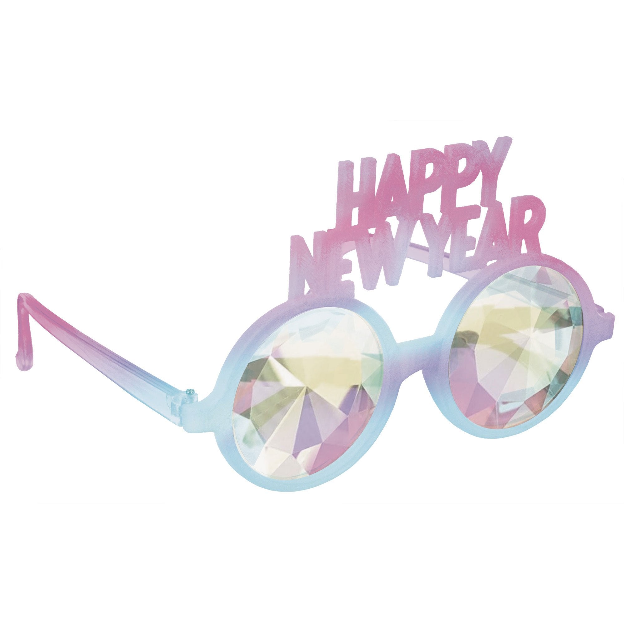 Happy New Year Faceted Plastic Glasses - Party Centre