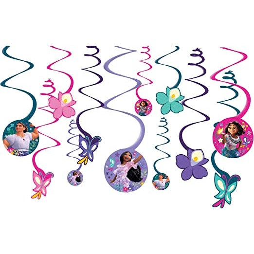 Encanto Spiral Decorations with 5in Cutouts Paper - Party Centre