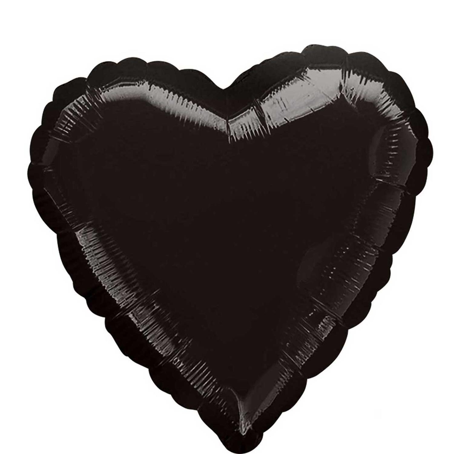 Black Heart Foil Balloon 18in Balloons & Streamers - Party Centre - Party Centre