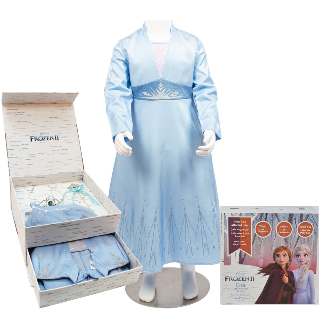 Child Elsa Frozen II Ultra Prestige Costume Box Set - Party Centre