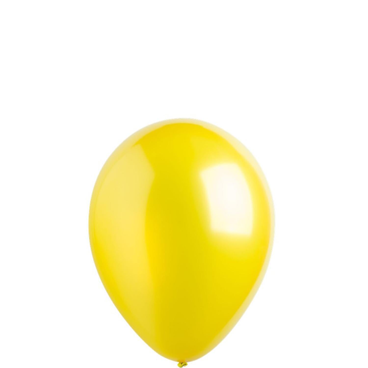 Metallic Yellow Sunshine Latex Balloons 5in, 100pcs Balloons & Streamers - Party Centre - Party Centre