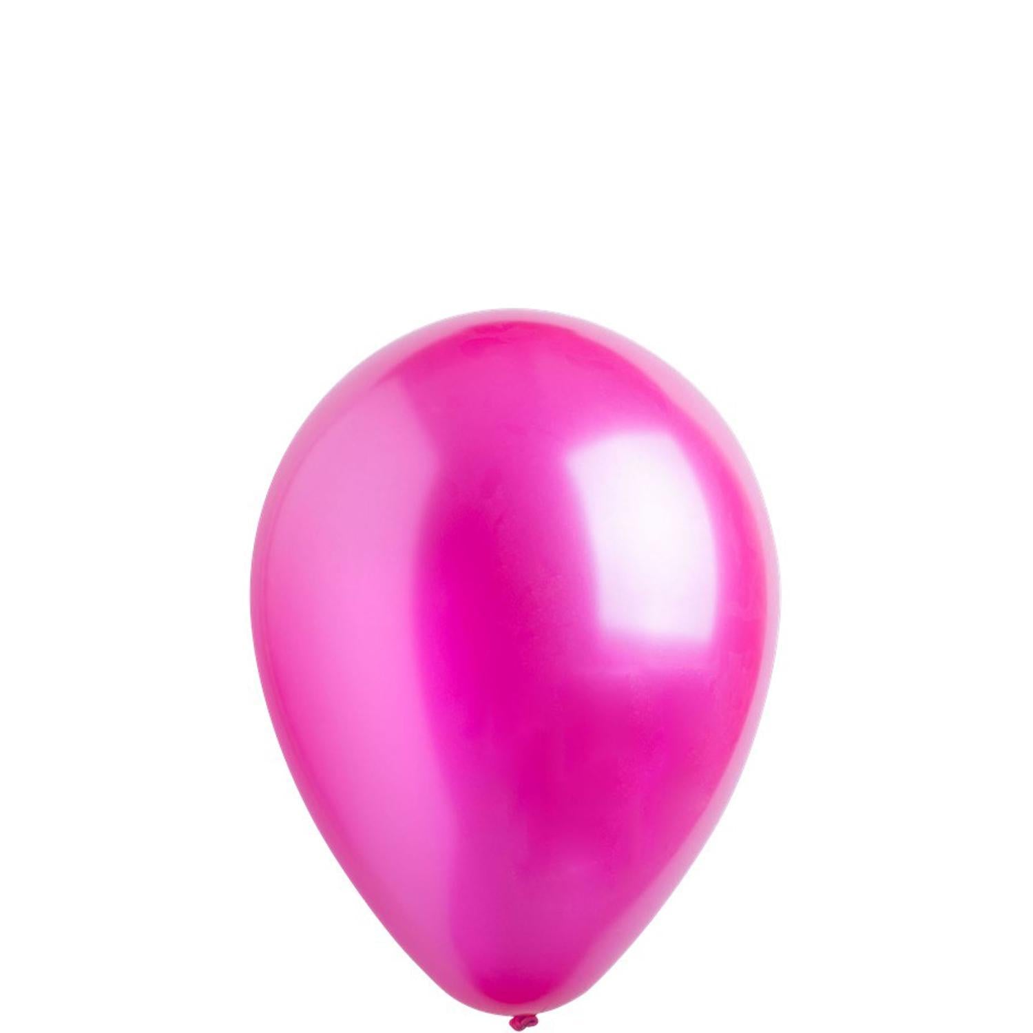 Metallic Hot Pink Latex Balloons 5in, 100pcs Balloons & Streamers - Party Centre - Party Centre
