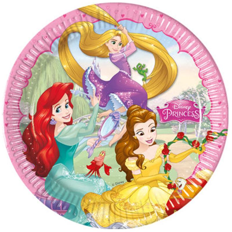 Disney Princess Dreaming Round Paper Plates 9in 8pcs Printed Tableware - Party Centre - Party Centre