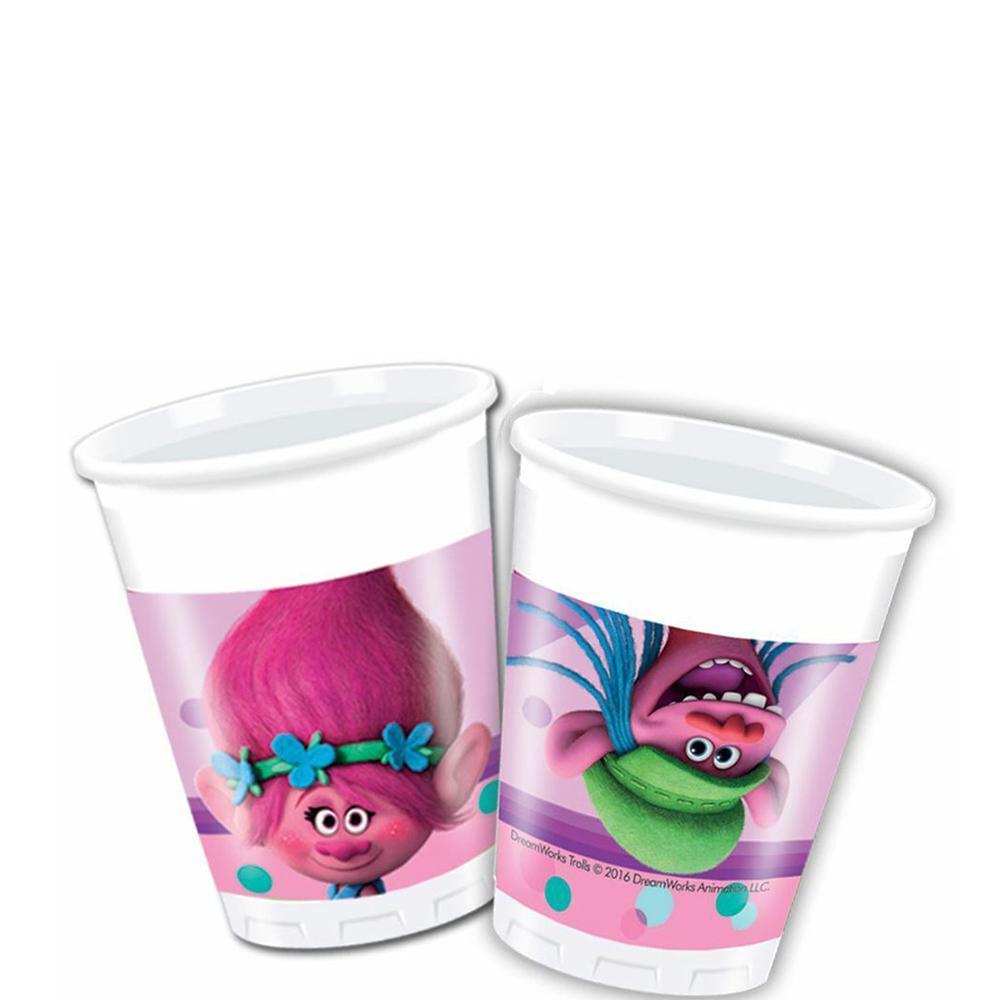 Trolls Plastic Cups 7oz, 8pcs Printed Tableware - Party Centre - Party Centre