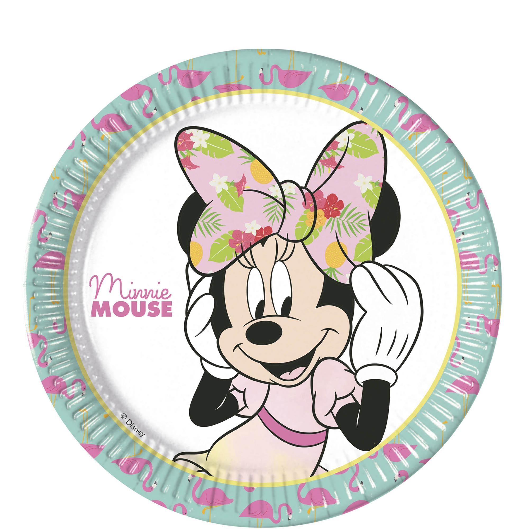 Minnie Tropical Paper Plates 9in, 8pcs Printed Tableware - Party Centre - Party Centre