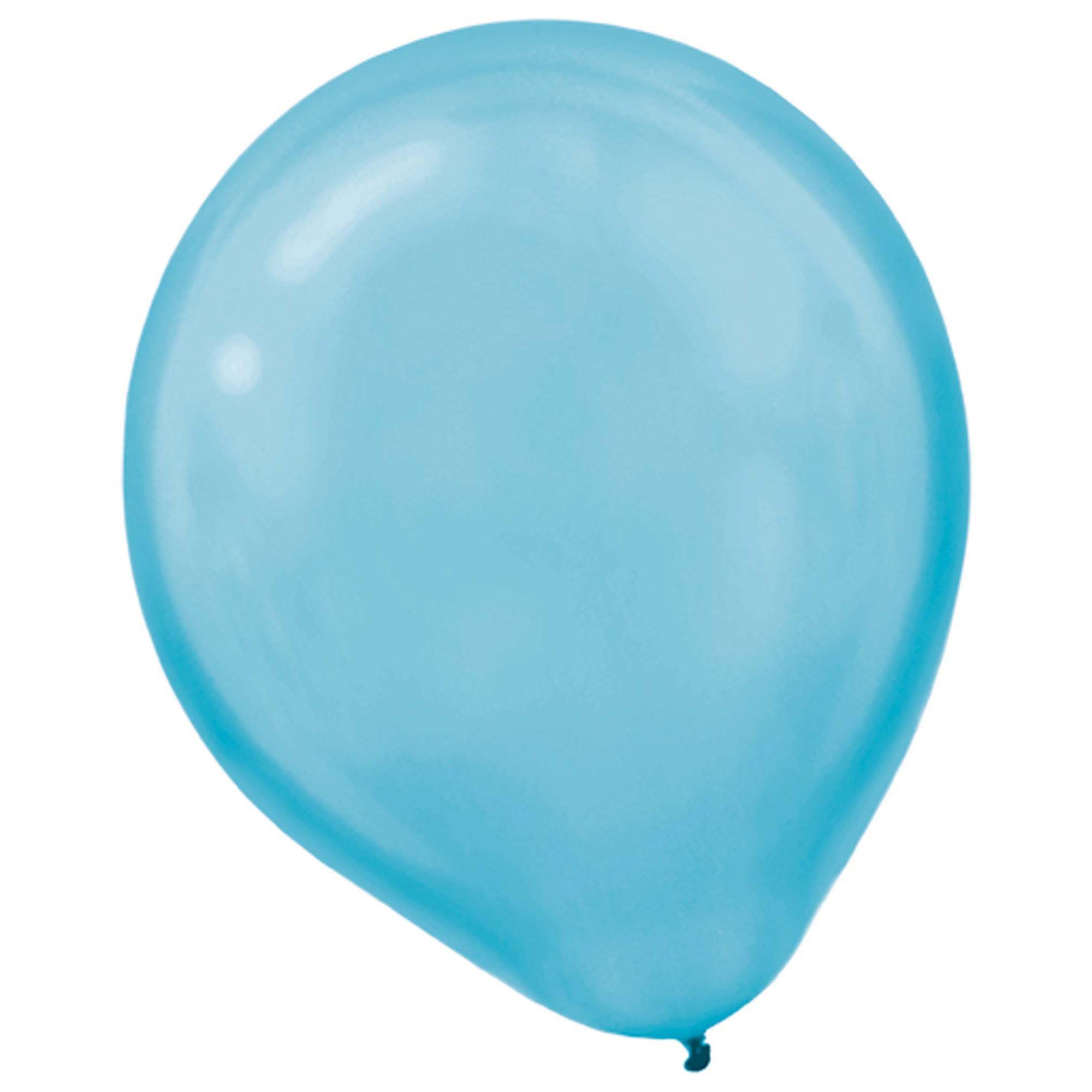 Pearl Caribbean Blue Latex Balloons 12in, 50pcs Balloons & Streamers - Party Centre - Party Centre