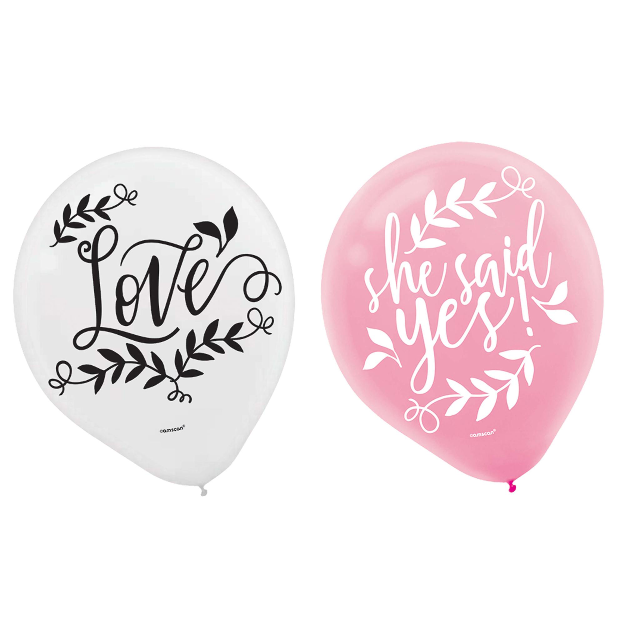 Love and Leaves Assorted Latex Balloons 12in 15pcs Balloons & Streamers - Party Centre - Party Centre