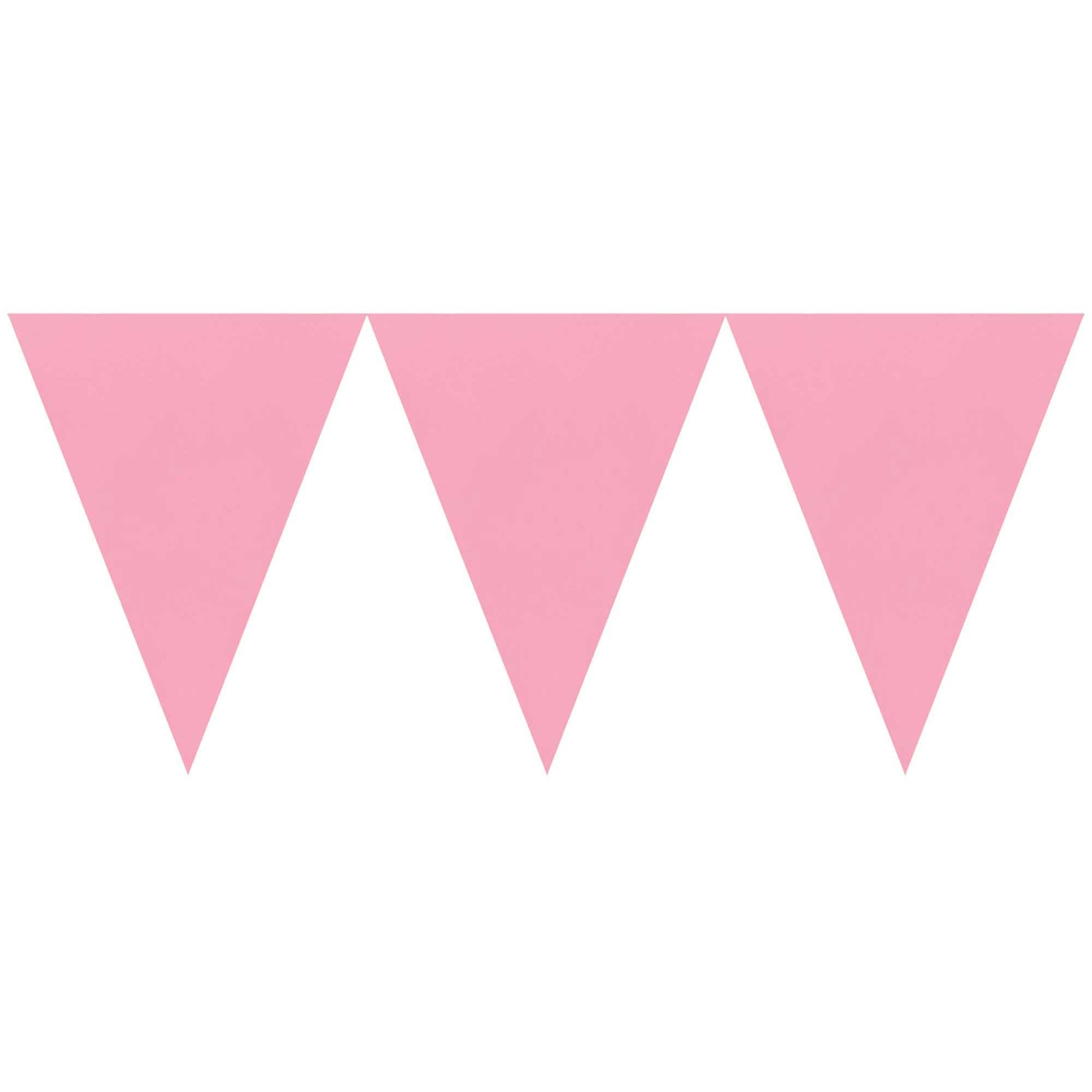 New Pink Paper Pennant Banner 15ft Decorations - Party Centre - Party Centre