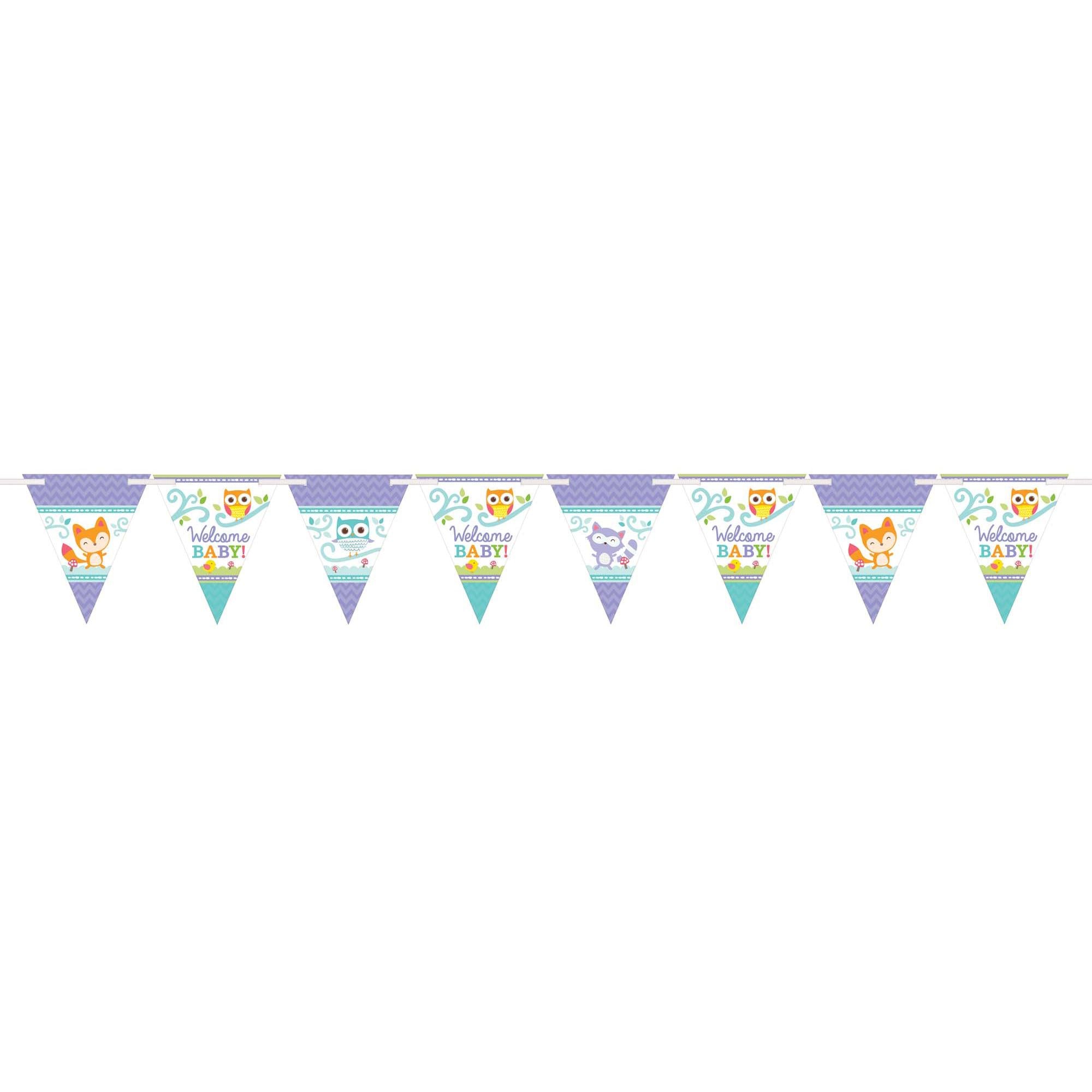 Woodland Welcome Baby Pennant Banner Decorations - Party Centre - Party Centre