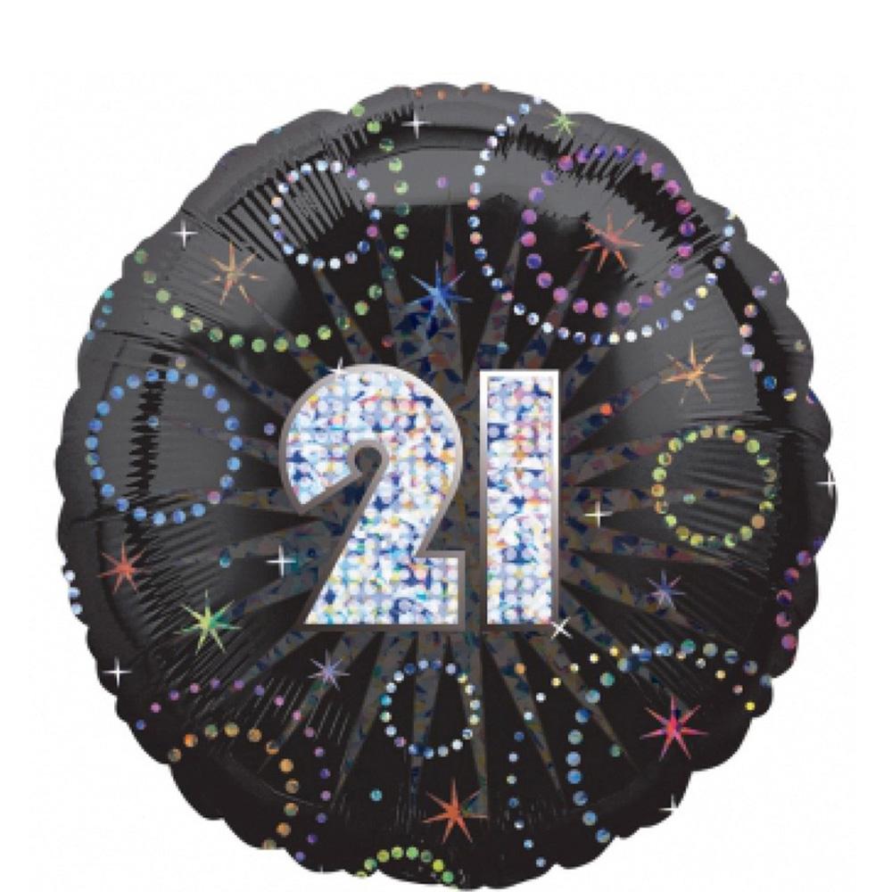 A Time To Party 21 Holographic Balloon 18in Balloons & Streamers - Party Centre - Party Centre