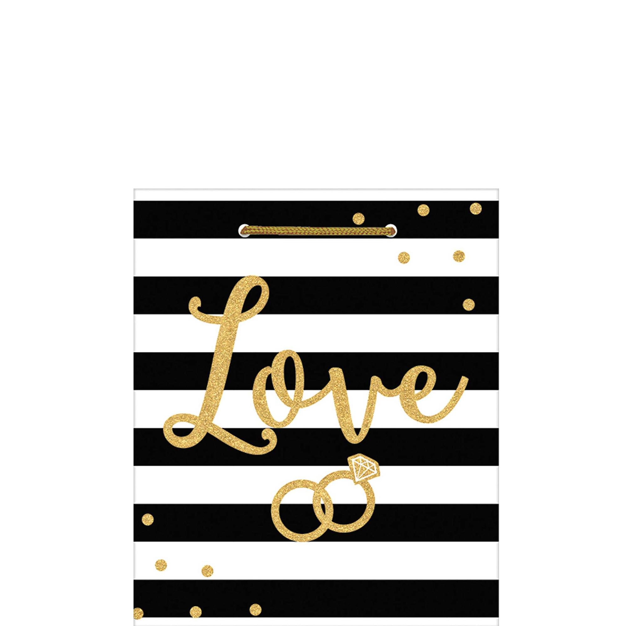 Love Black & White Wedding Medium Speciality Bag Party Favors - Party Centre - Party Centre