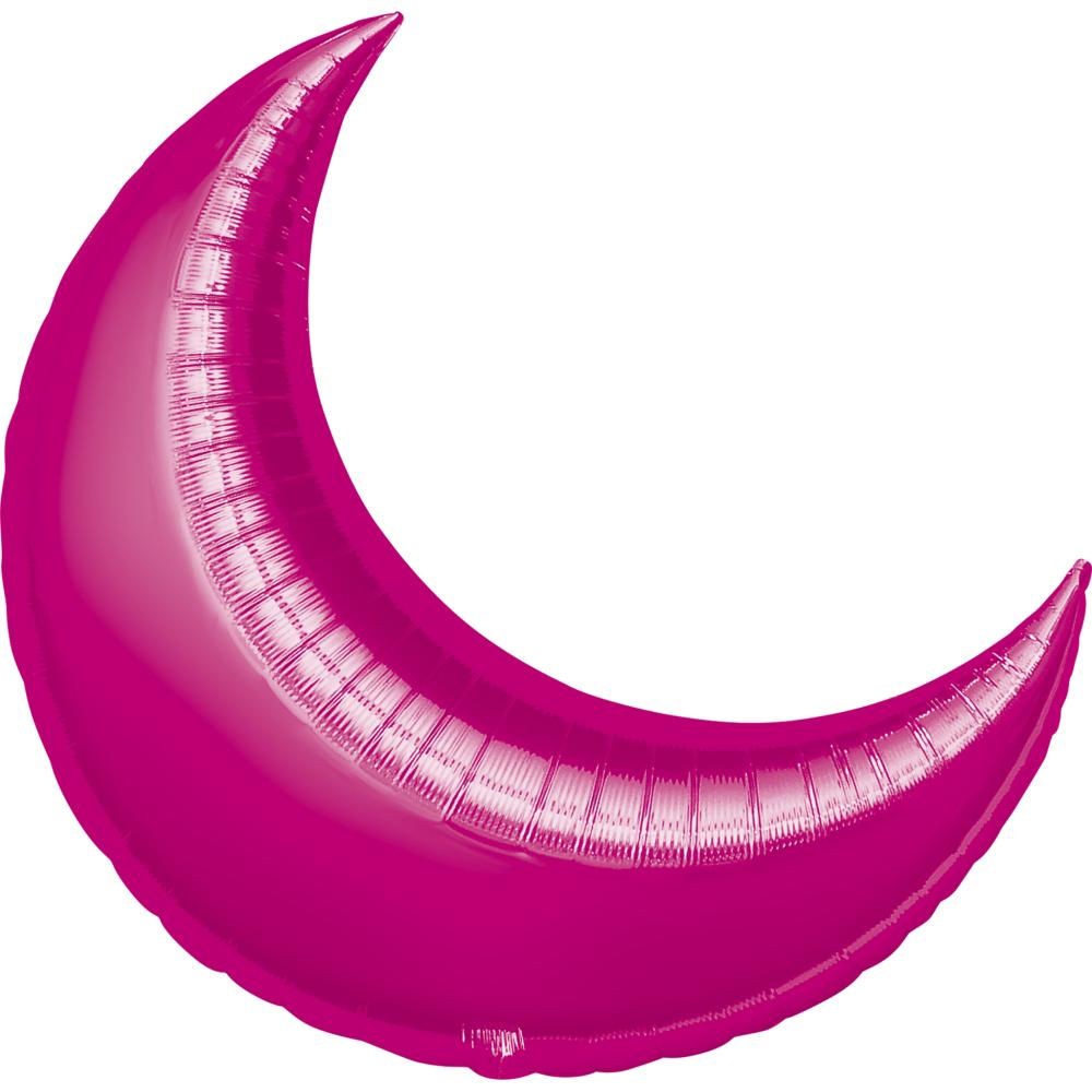 Fuchsia Crescent Super Shape Balloon 35in Balloons & Streamers - Party Centre - Party Centre