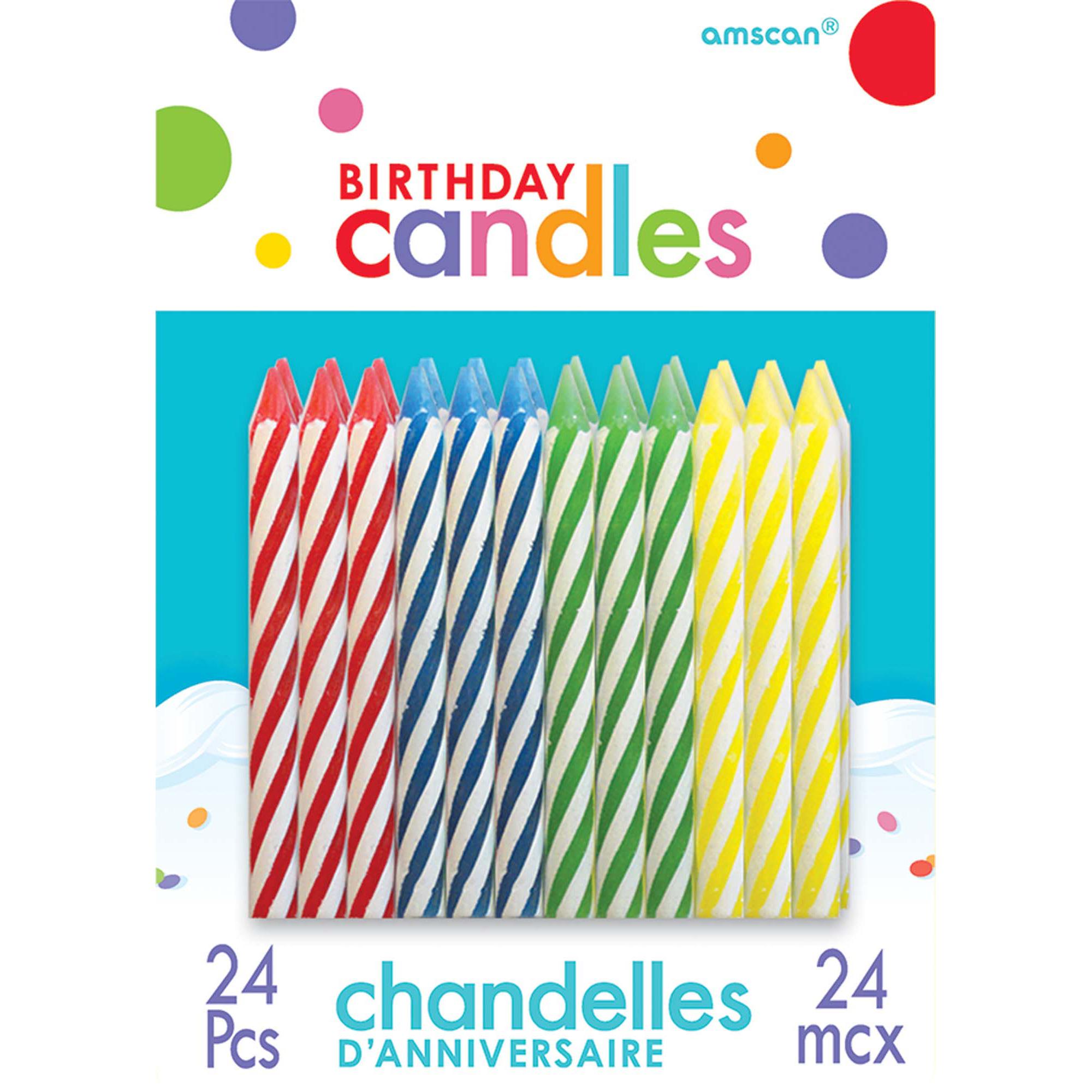 Primary Spiral Assorted Birthday Candles Party Accessories - Party Centre - Party Centre