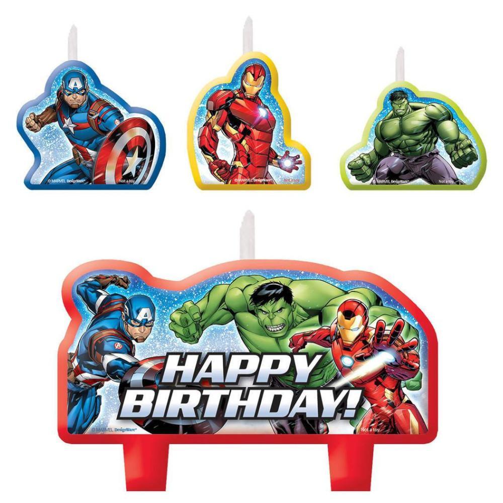 Epic Avengers Birthday Candle Set 4pcs Party Accessories - Party Centre - Party Centre