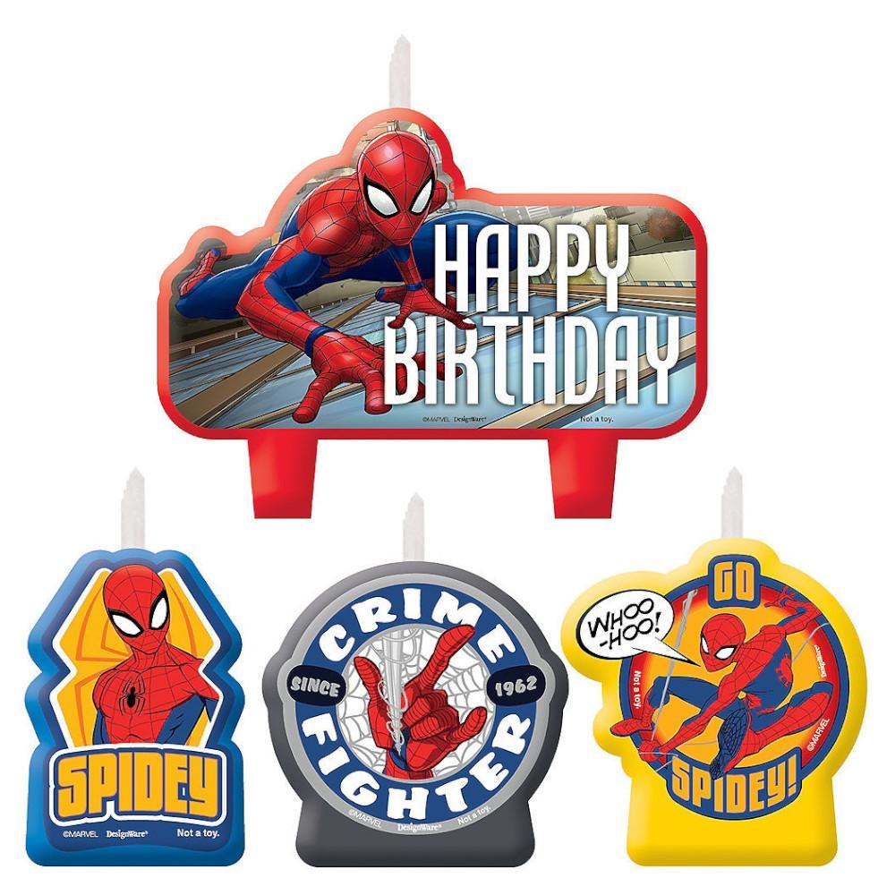 Spiderman Birthday Candle Set Party Accessories - Party Centre - Party Centre