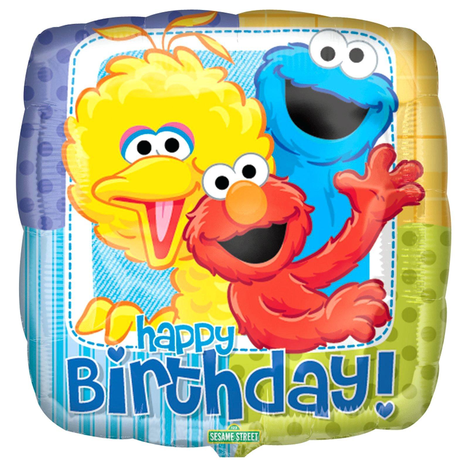 Sesame Street Birthday Foil Balloon 18in Balloons & Streamers - Party Centre - Party Centre