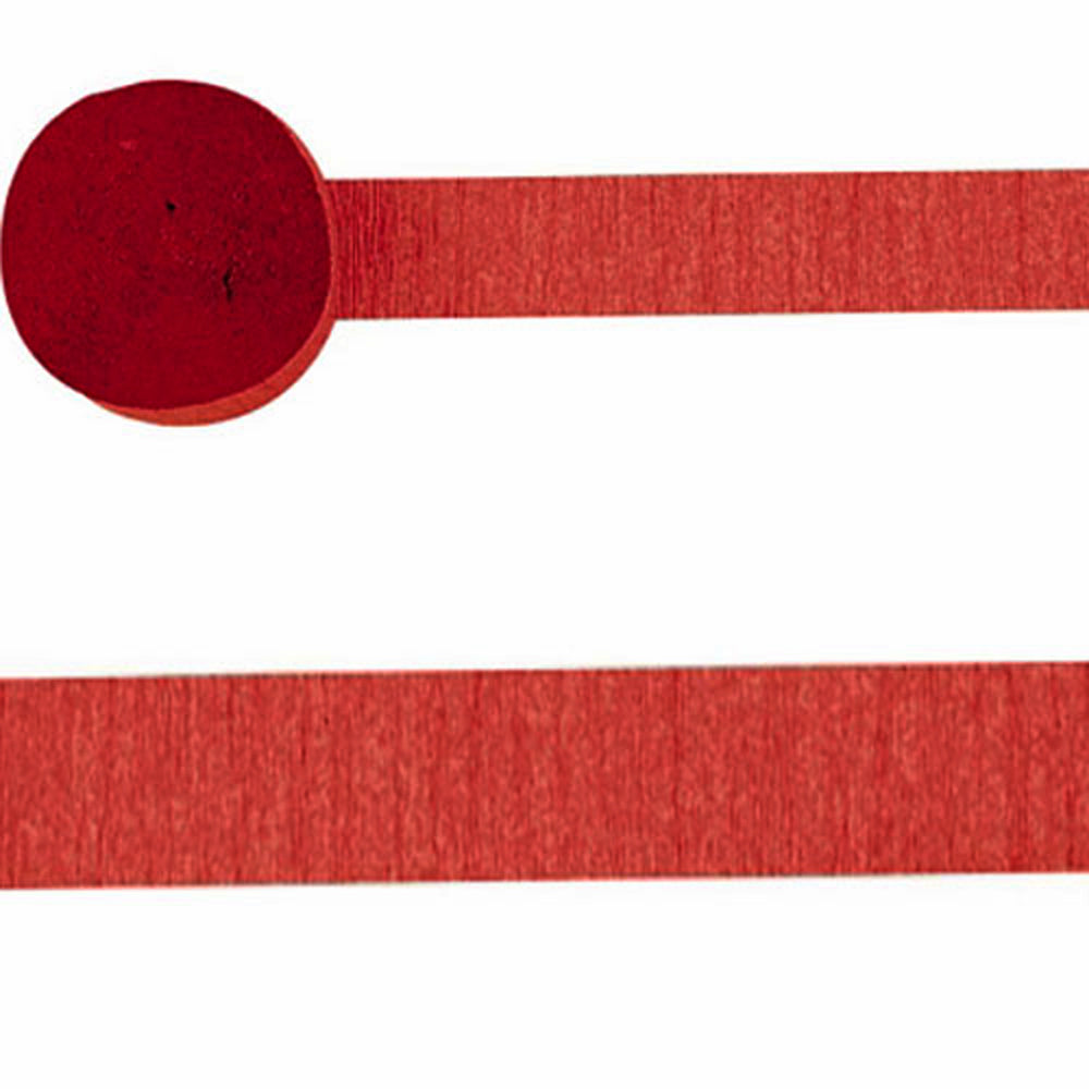 Apple Red Crepe Streamer 4.4cmx24.7m Decorations - Party Centre - Party Centre