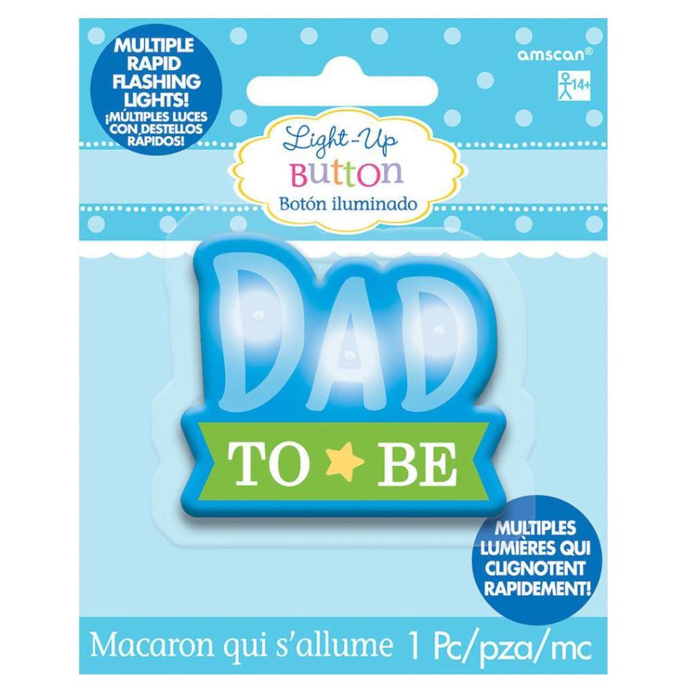 New Dad Lights Up Flashing Button Party Accessories - Party Centre - Party Centre