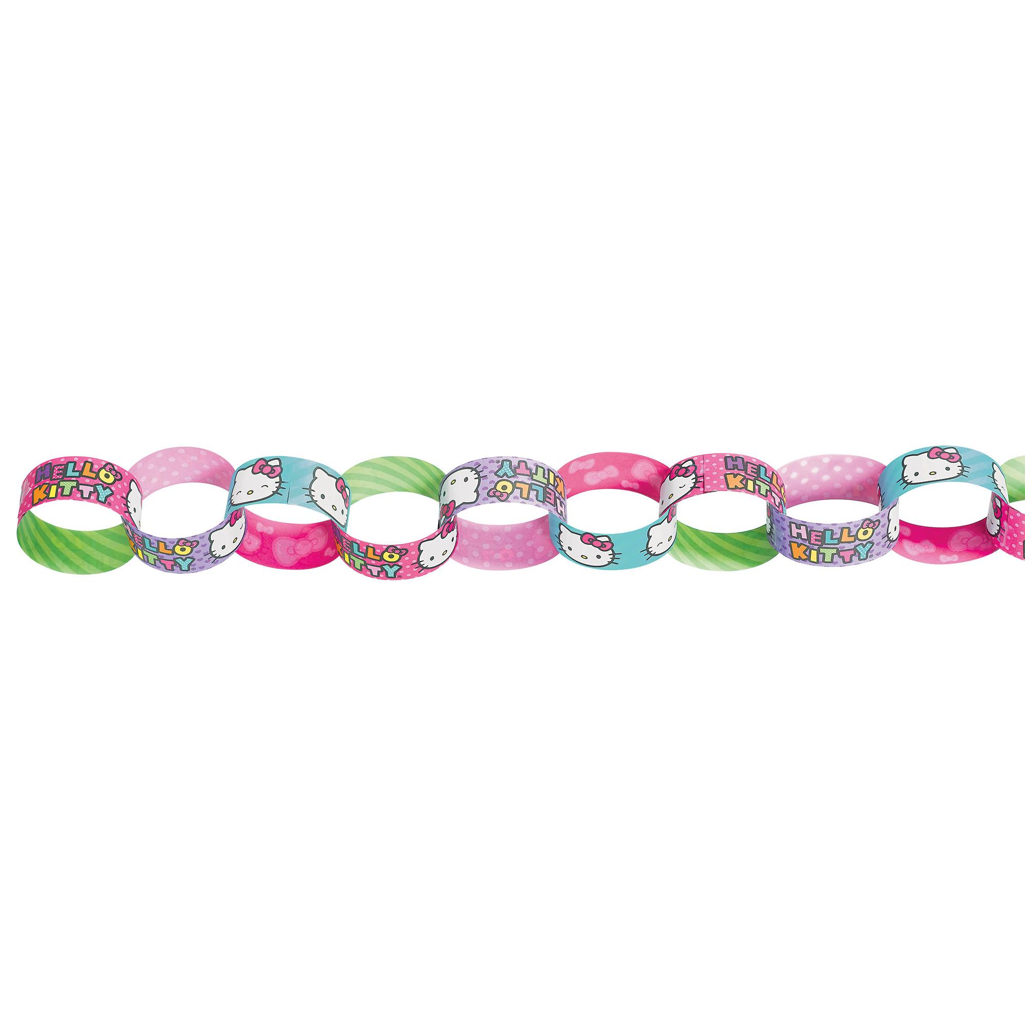 Hello Kitty Rainbow Chain Garland- Paper Decorations - Party Centre - Party Centre