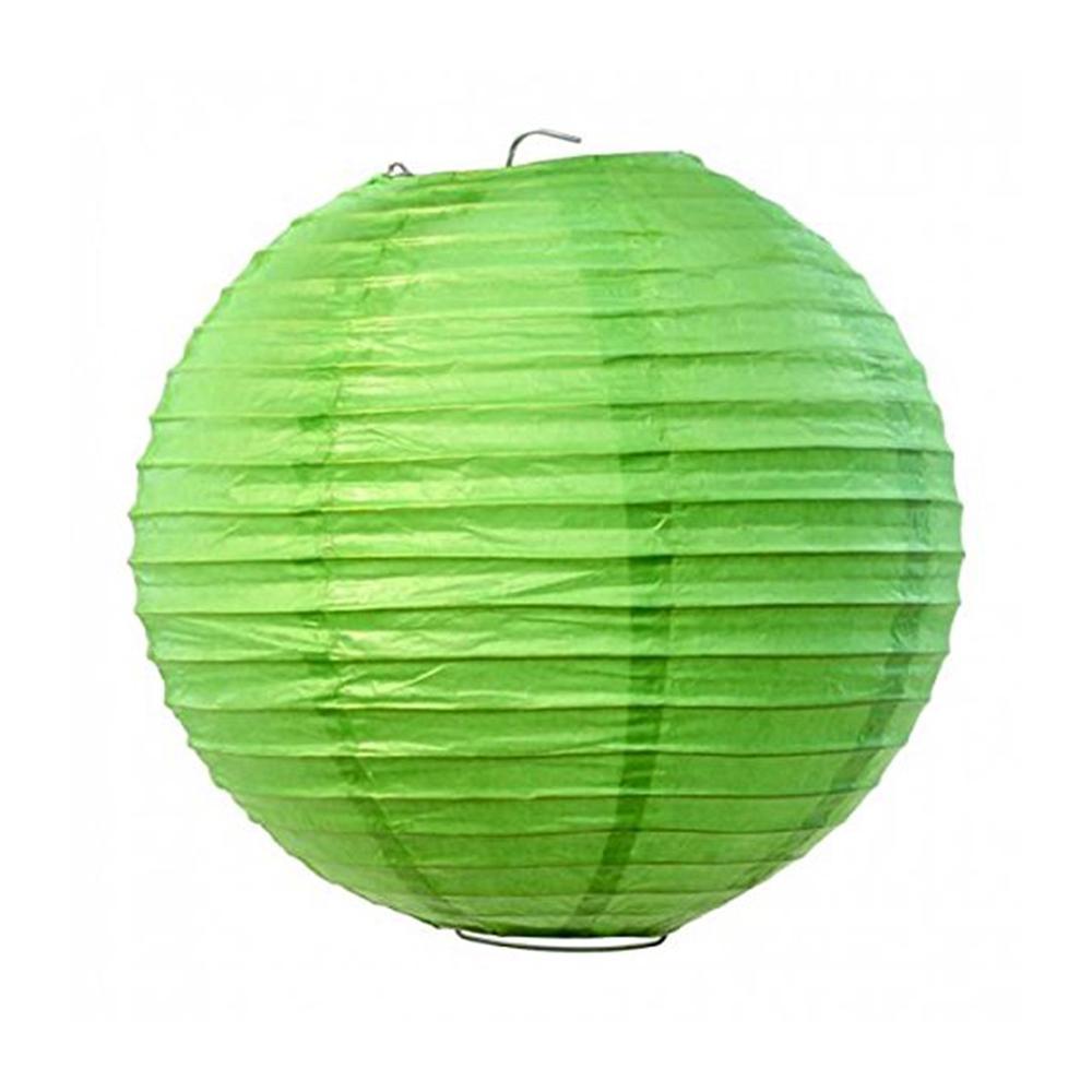 Kiwi Green Round Paper Lanterns 9.50in 3pcs Decorations - Party Centre - Party Centre