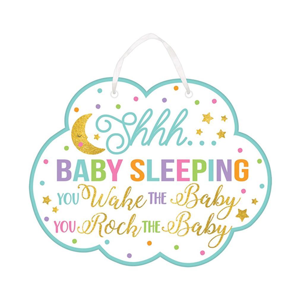 Don't Wake the Baby Sign Hanging Decoration Decorations - Party Centre - Party Centre
