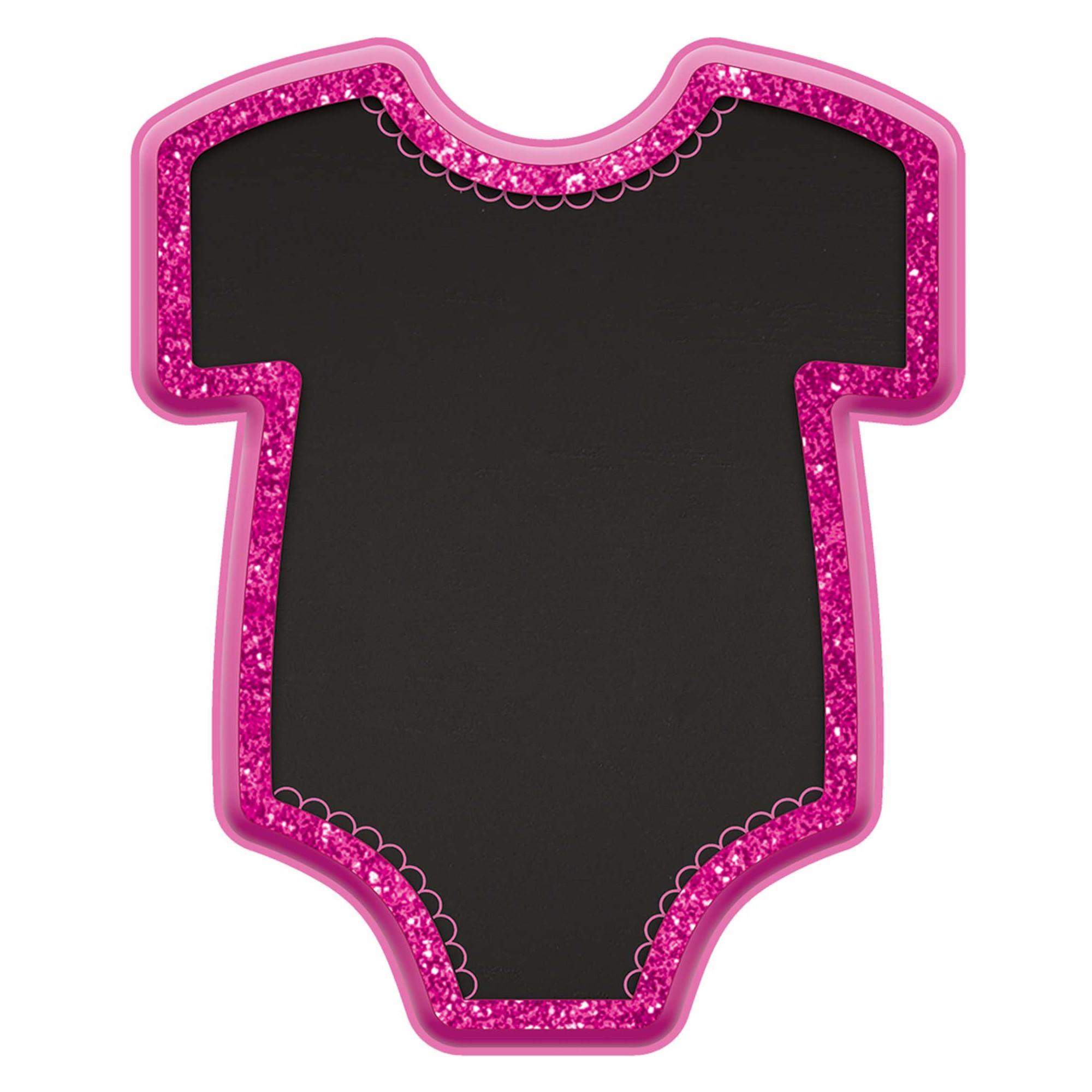 Baby Girl Pink Bodysuit Glitter Easel - Party Centre