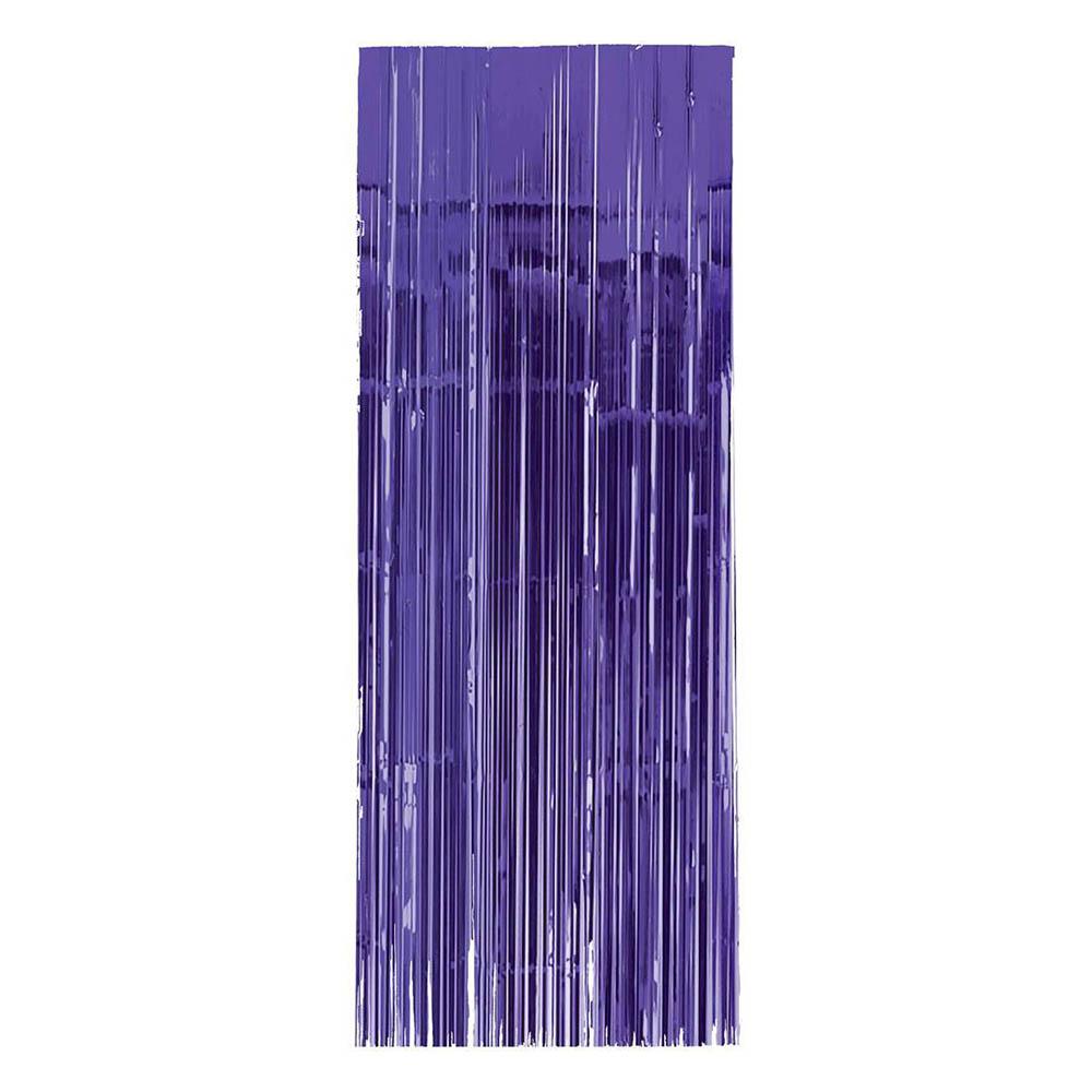 New Purple Metallic Curtain 8ft Decorations - Party Centre - Party Centre