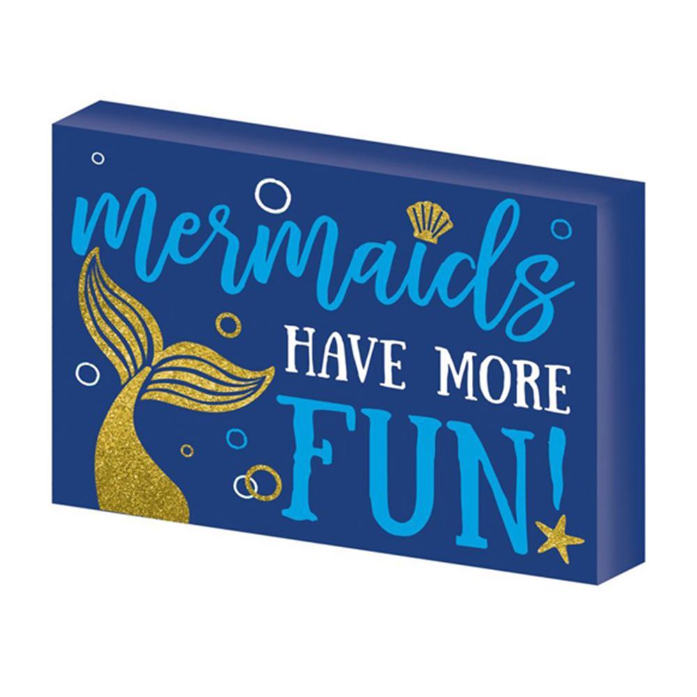 Mermaid Standing Plaque With Glitter Decorations - Party Centre - Party Centre
