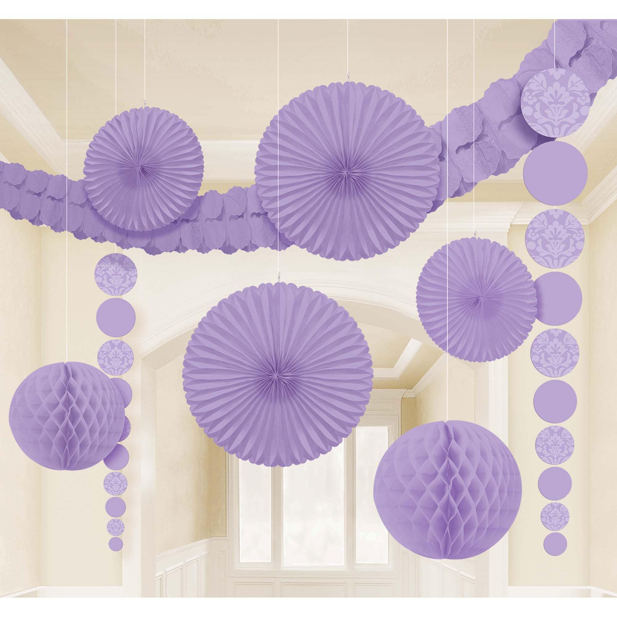 Lilac Damask Decorating Kit Decorations - Party Centre - Party Centre