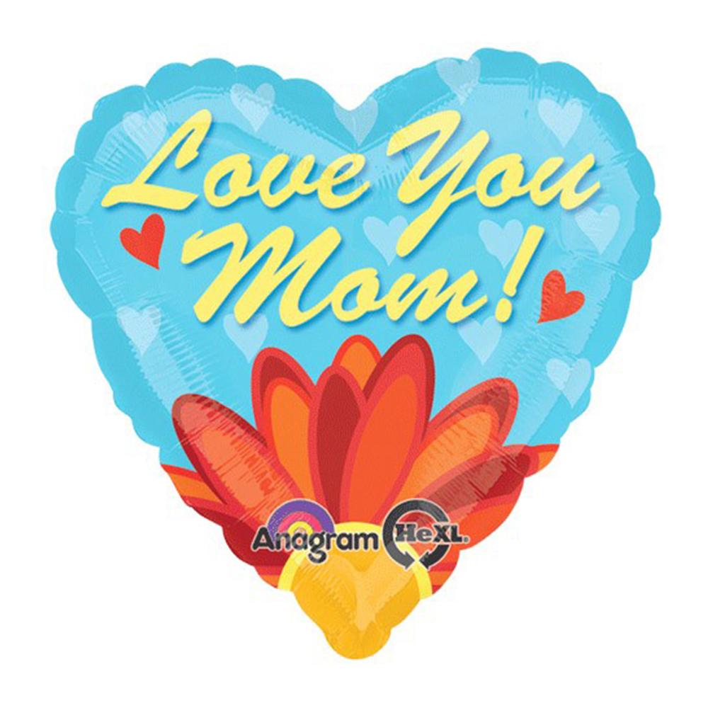 Love You Mom Daisy Balloon 28in Balloons & Streamers - Party Centre - Party Centre