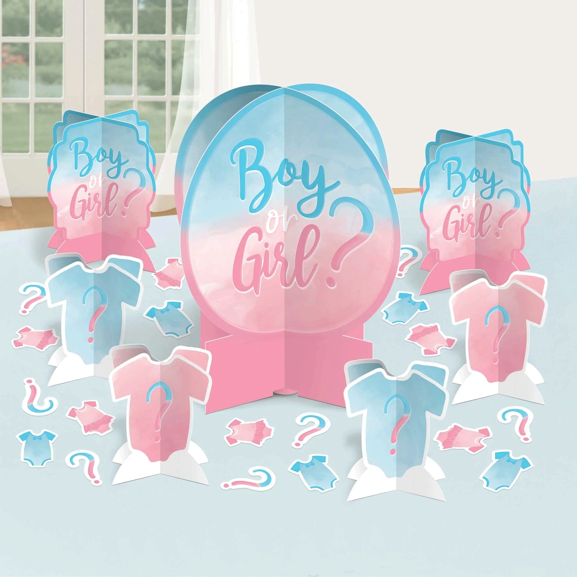 The Big Reveal Table Centerpiece Decorating Kit - Party Centre