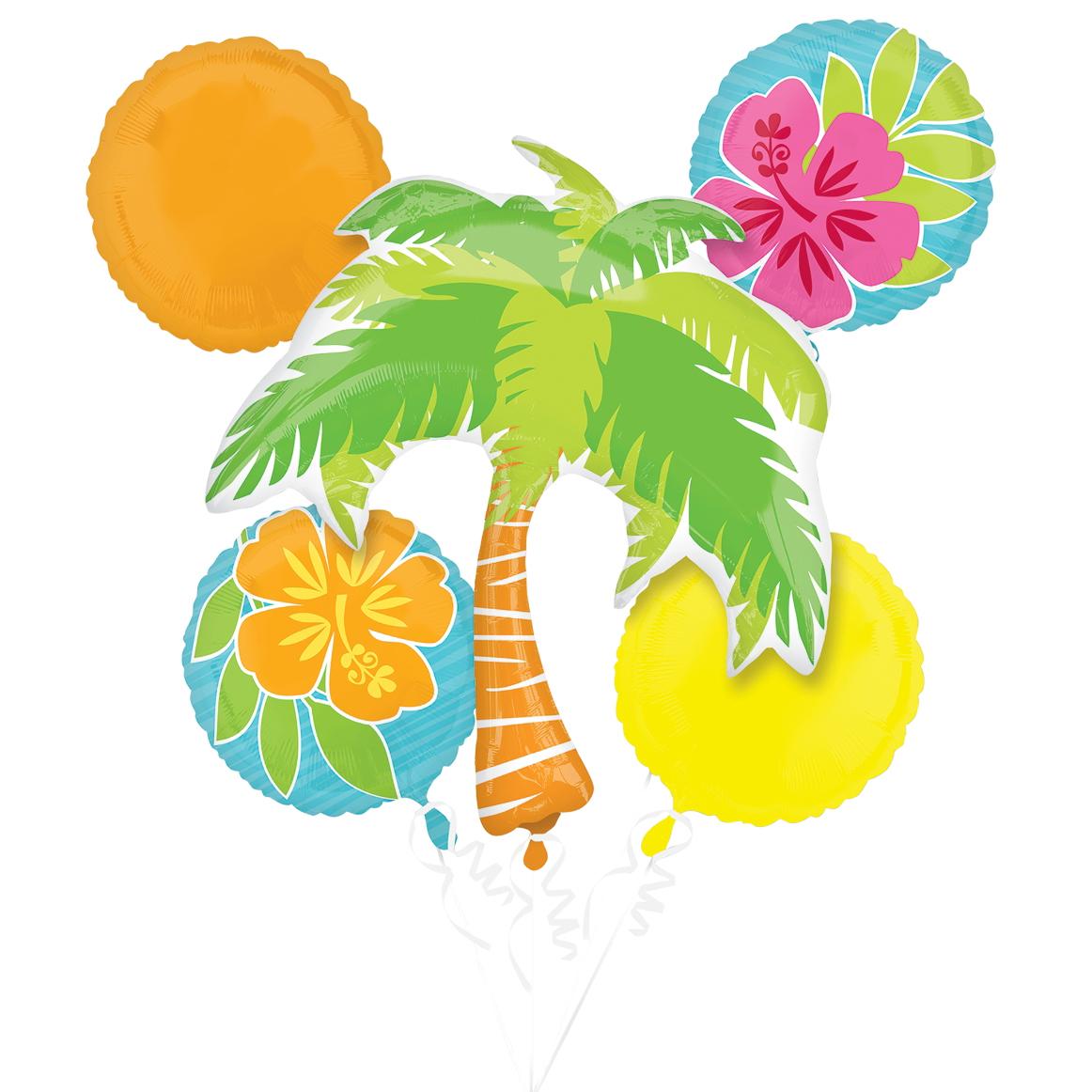 Summer Scene Balloon Bouquet 5pcs Balloons & Streamers - Party Centre - Party Centre