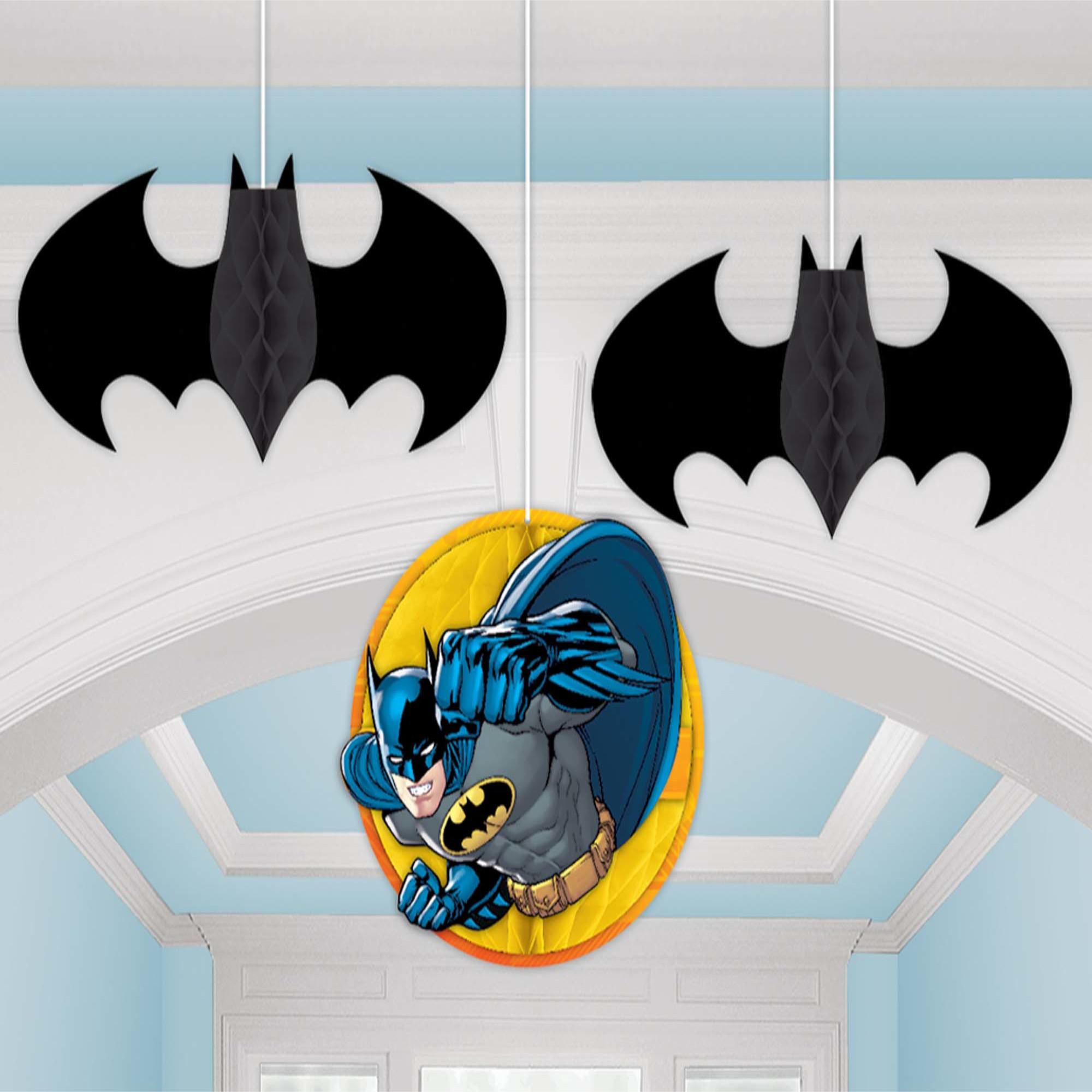 Batman Honeycomb Decoration 3pcs - Party Centre