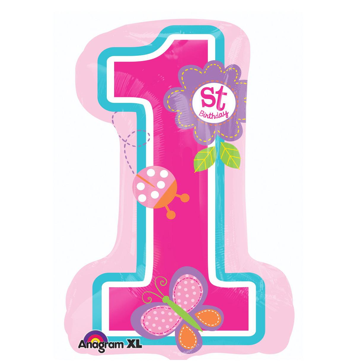 Sweet Birthday Girl SuperShape Balloon 19x28in Balloons & Streamers - Party Centre - Party Centre