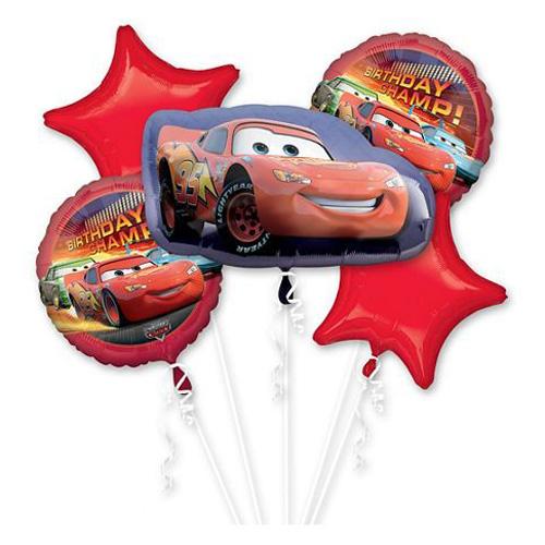 Disney Pixar Cars Balloon Bouquet 5ct Balloons & Streamers - Party Centre - Party Centre