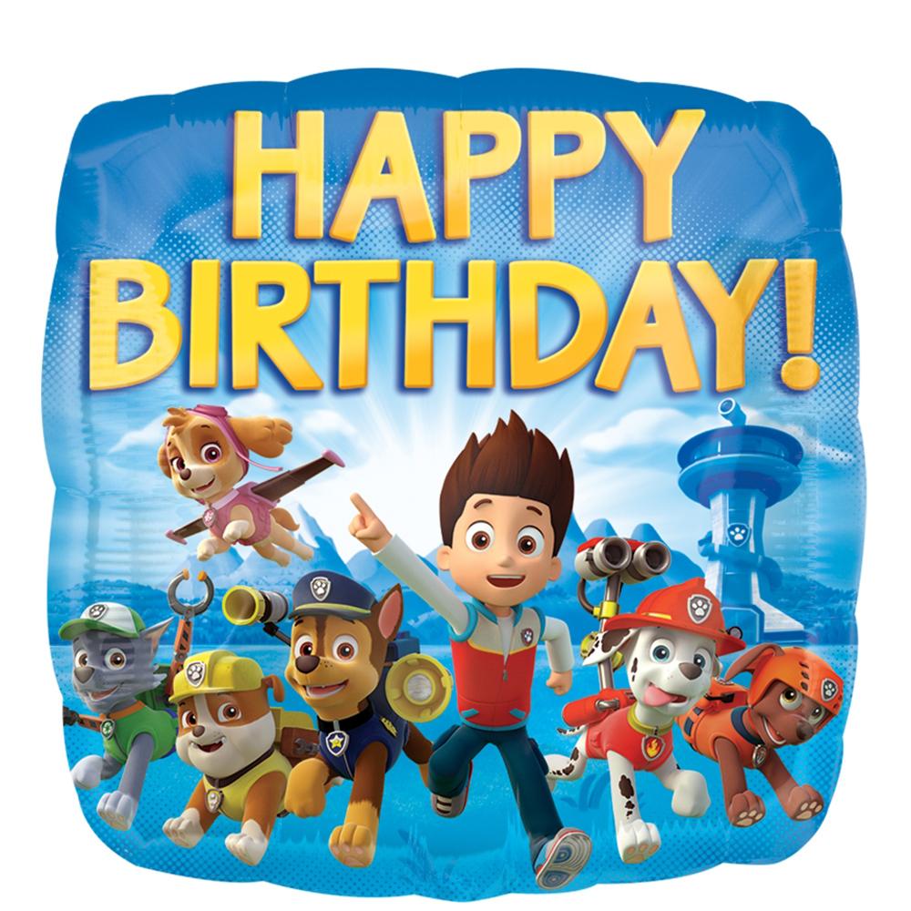 Paw Patrol Happy Birthday Square Balloon 18in Balloons & Streamers - Party Centre - Party Centre