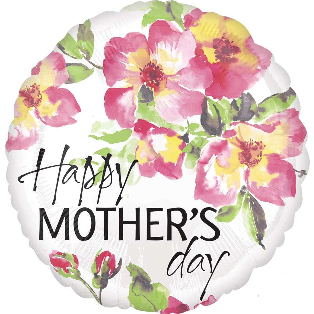 Mother's Day Painterly Foil Balloon 18in Balloons & Streamers - Party Centre - Party Centre