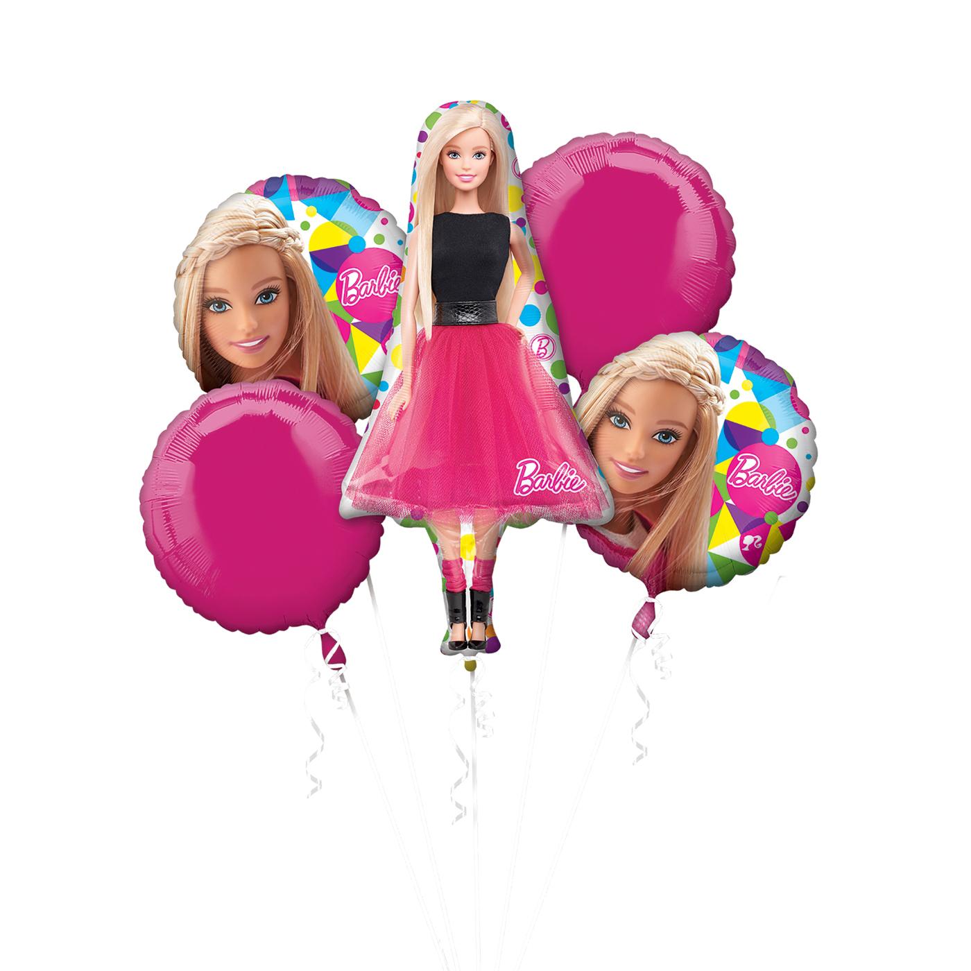Barbie Sparkle Bouquet 5ct Balloons & Streamers - Party Centre - Party Centre