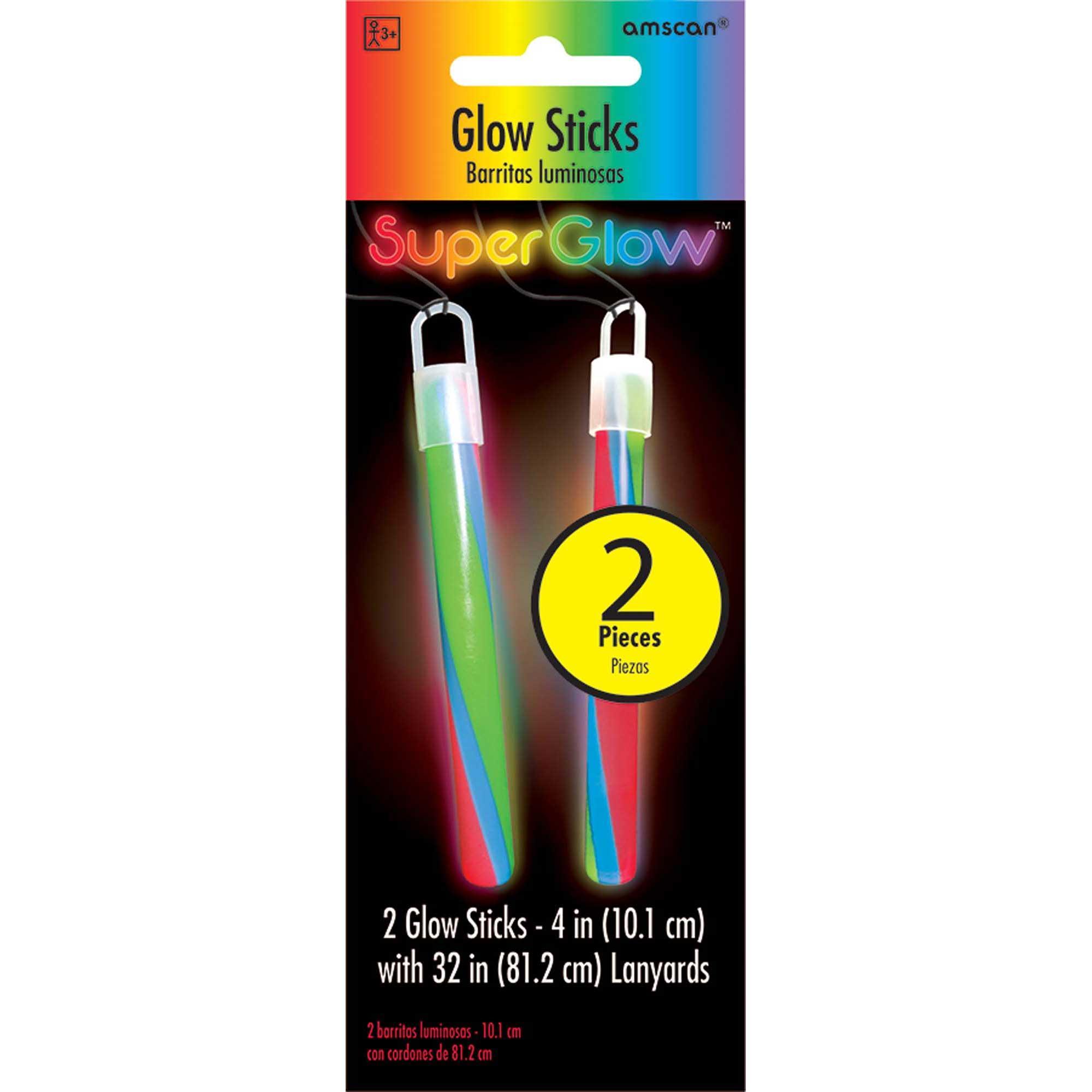 Swizzle Glow Sticks Necklace 4in, 2pcs - Party Centre