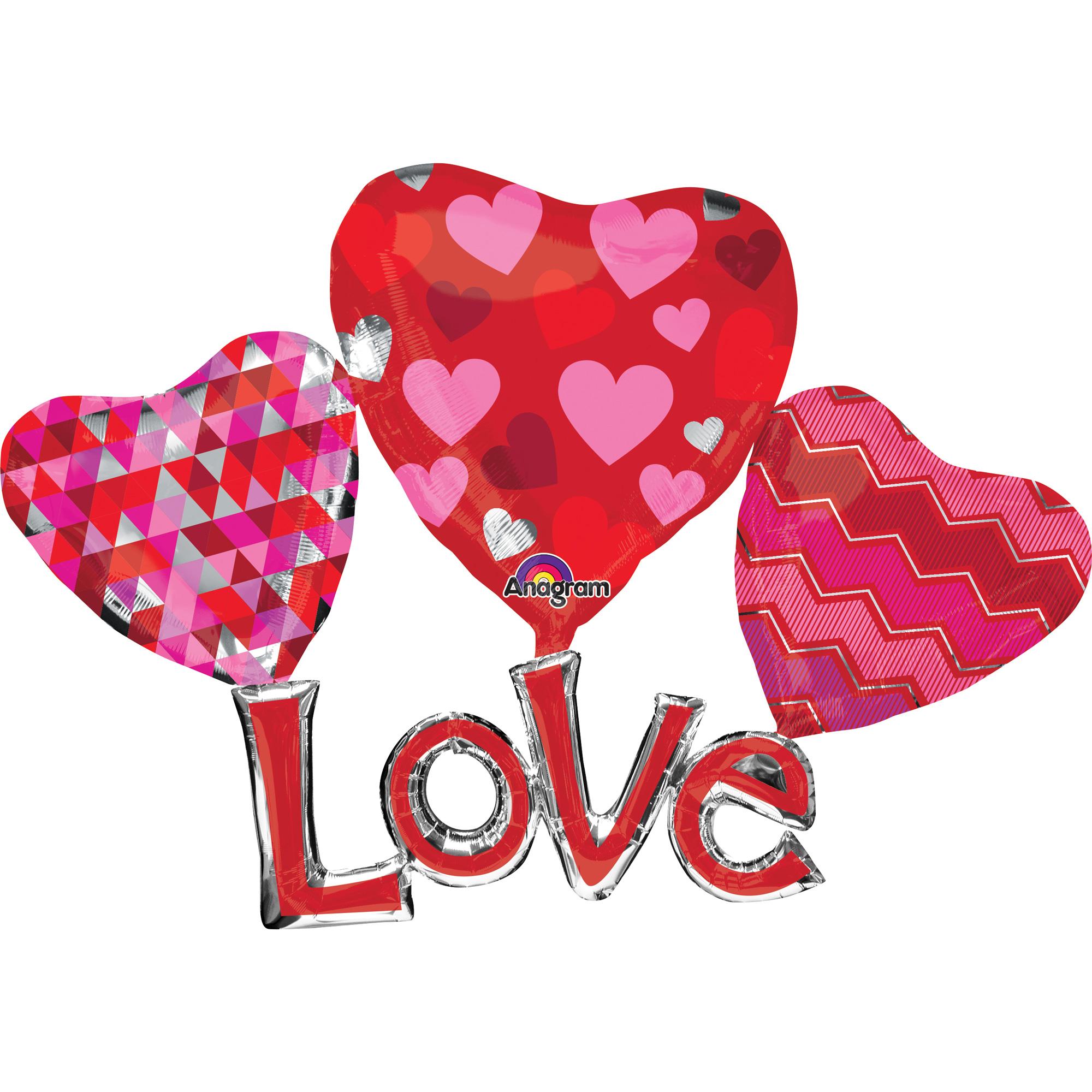 Floating Love Multi Foil Balloon 58x41in Balloons & Streamers - Party Centre - Party Centre