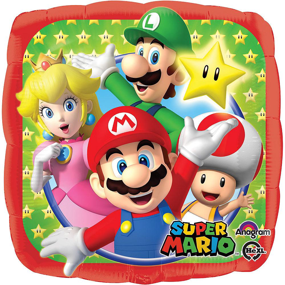 Mario Bros. Square Foil Balloon 18in Balloons & Streamers - Party Centre - Party Centre