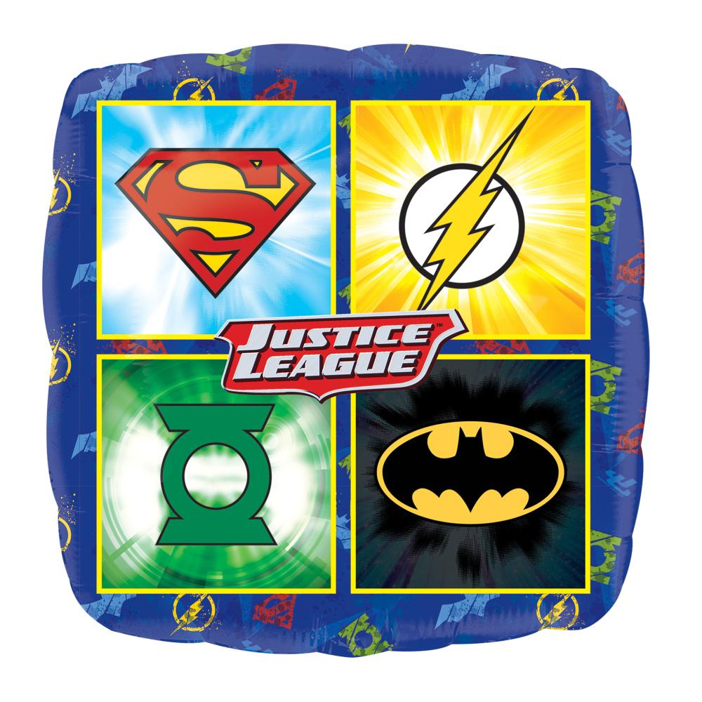 Justice League Square Foil Balloon 18in Balloons & Streamers - Party Centre - Party Centre