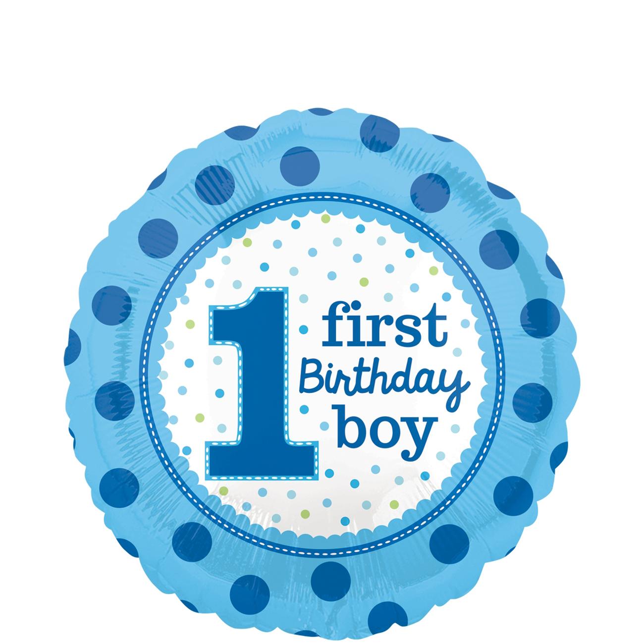 1st Birthday Boy Foil Balloon 45cm Balloons & Streamers - Party Centre - Party Centre