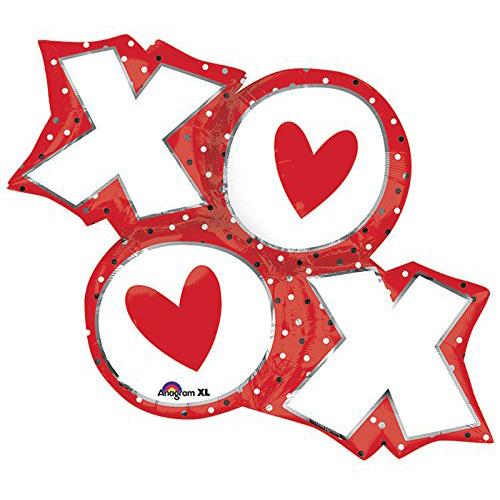 XO Dots SuperShape Foil Balloon 83x63cm Balloons & Streamers - Party Centre - Party Centre