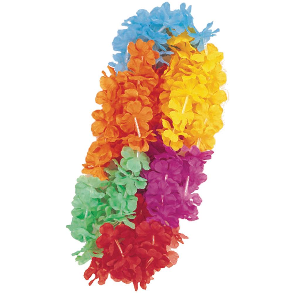 Tropical Flowers Polyester Leis Costumes & Apparel - Party Centre - Party Centre