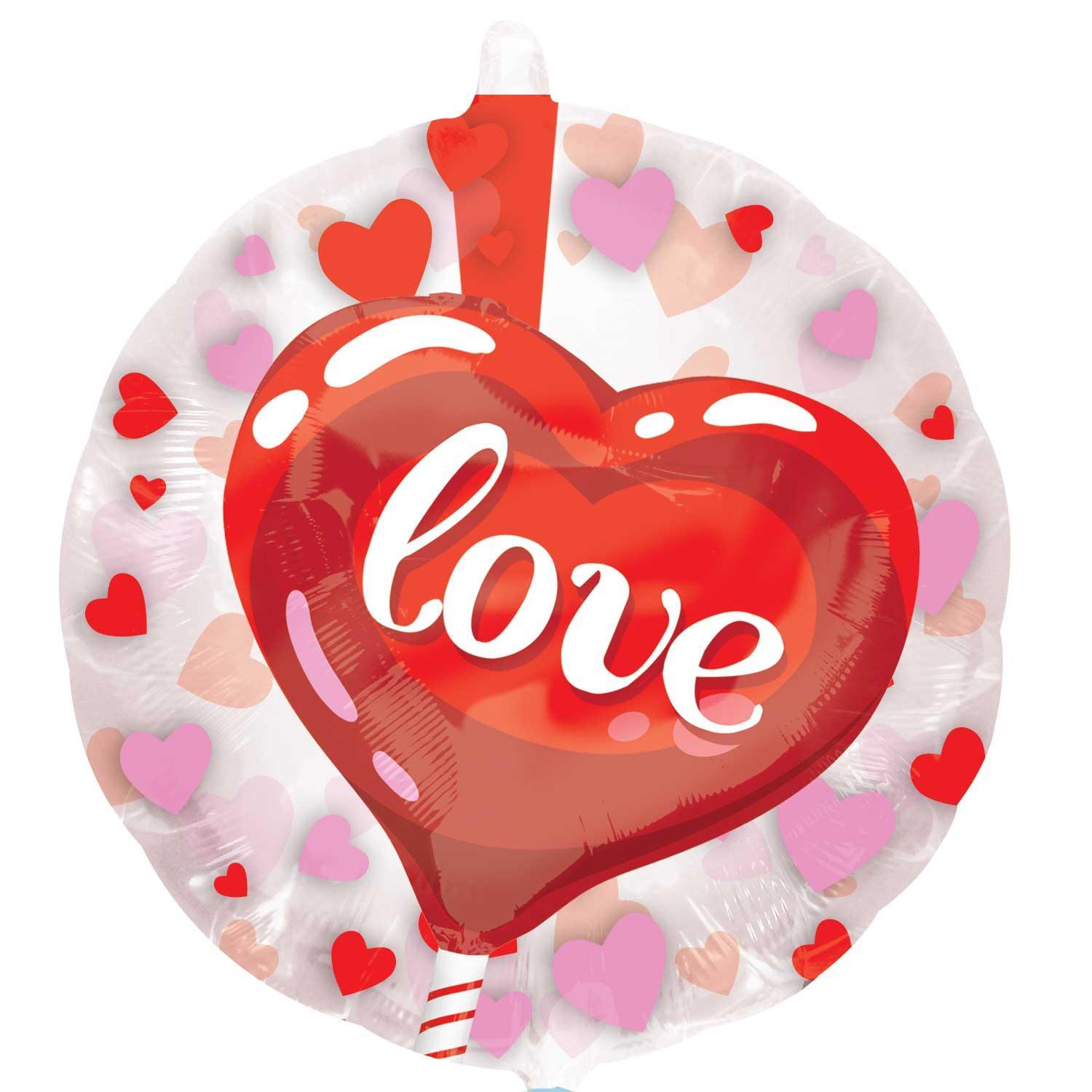 Heart Lollipop Insiders Balloon 60cm Balloons & Streamers - Party Centre - Party Centre