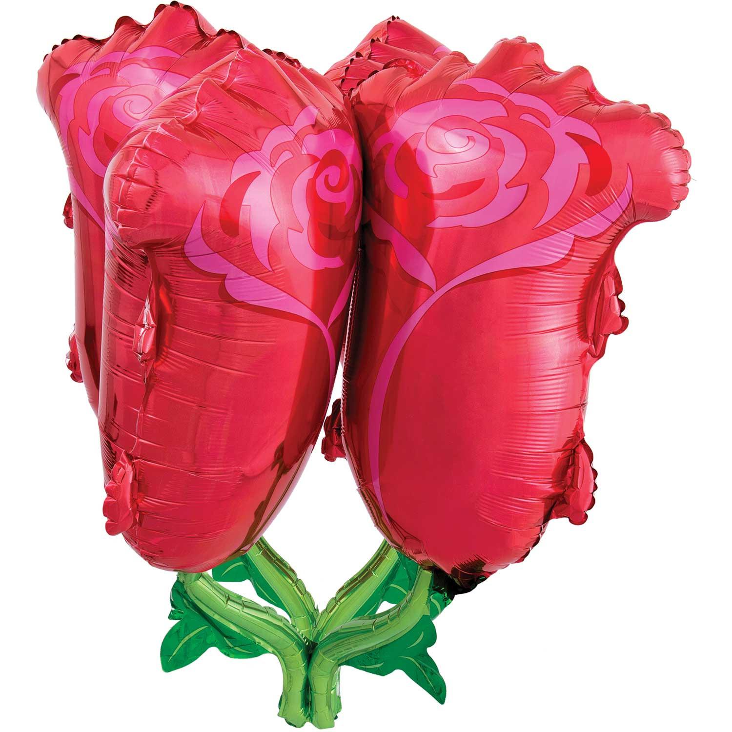 Red Roses Ultra Shape Foil Balloon 27x30in Balloons & Streamers - Party Centre - Party Centre