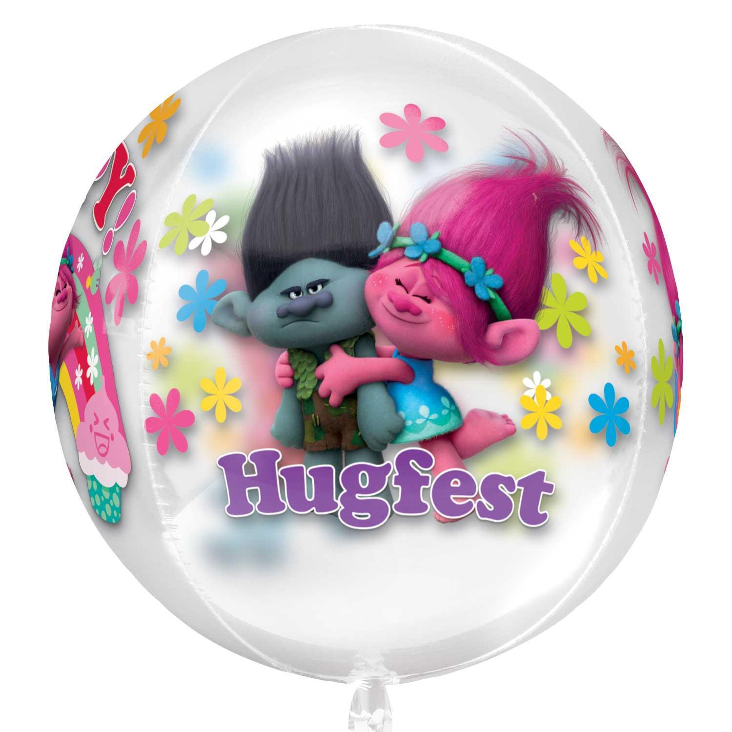 Trolls Orbz Clear Balloon 38x40cm Balloons & Streamers - Party Centre - Party Centre